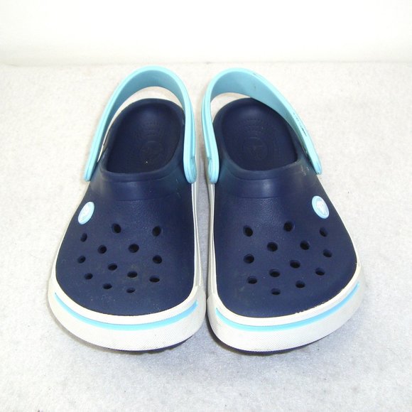 CROCS Other - CROCS Crocband II Big Kids Clog Navy Ice Blue Size J2
